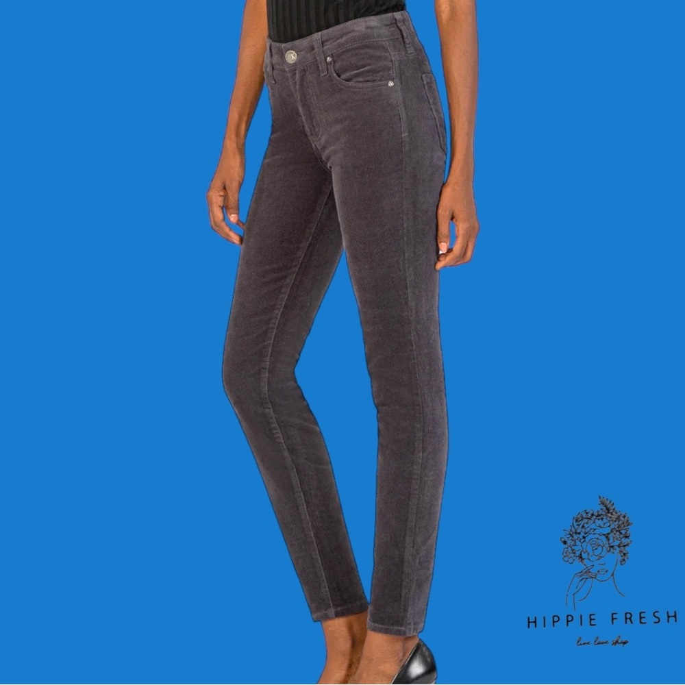 Kut From The Kloth  Gray Brushed Corduroy Diane Skinny Petite 8P